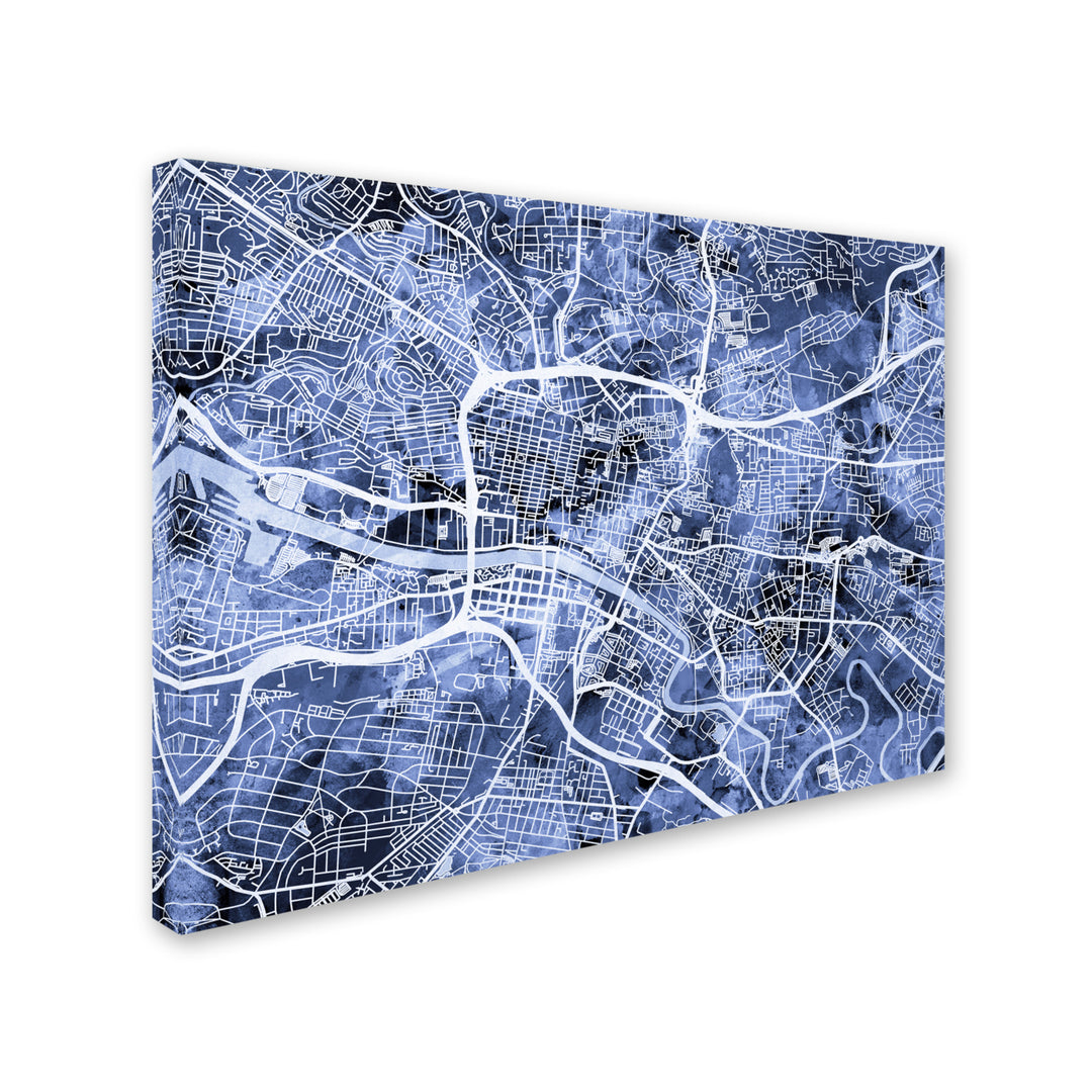 Michael Tompsett Glasgow Street Map BandW 14 x 19 Canvas Art Image 3