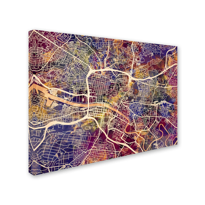 Michael Tompsett Glasgow Street Map II 14 x 19 Canvas Art Image 3