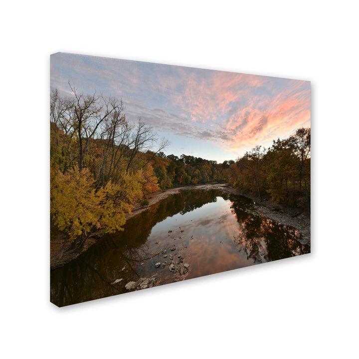 Kurt Shaffer Rocky River Autumn Sunset 14 x 19 Canvas Art Image 3