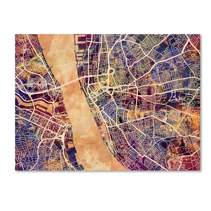 Michael Tompsett Liverpool England Street Map 2 14 x 19 Canvas Art Image 2