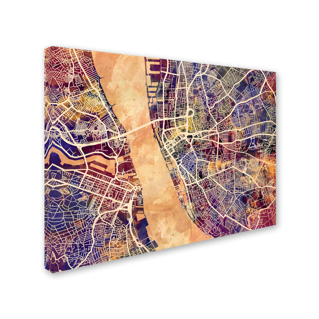 Michael Tompsett Liverpool England Street Map 2 14 x 19 Canvas Art Image 3