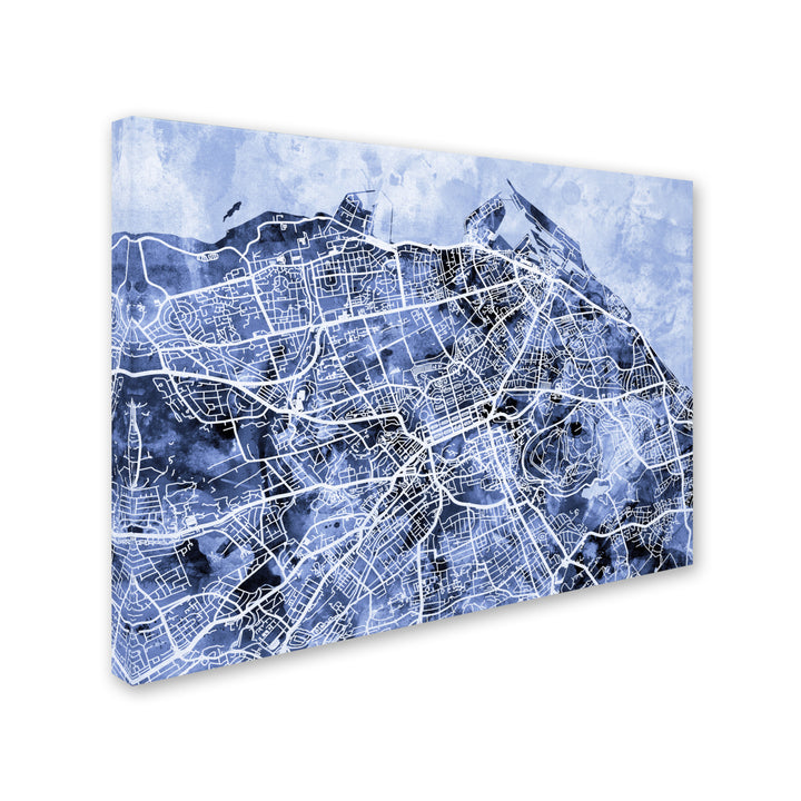 Michael Tompsett Edinburgh Street Map BandW 14 x 19 Canvas Art Image 3