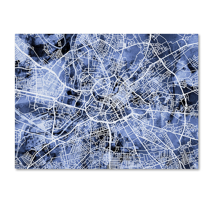 Michael Tompsett Manchester Street Map BandW 14 x 19 Canvas Art Image 1