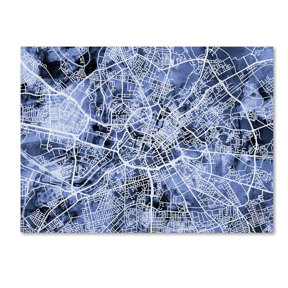 Michael Tompsett Manchester Street Map BandW 14 x 19 Canvas Art Image 2