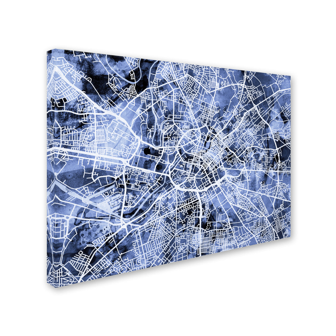 Michael Tompsett Manchester Street Map BandW 14 x 19 Canvas Art Image 3