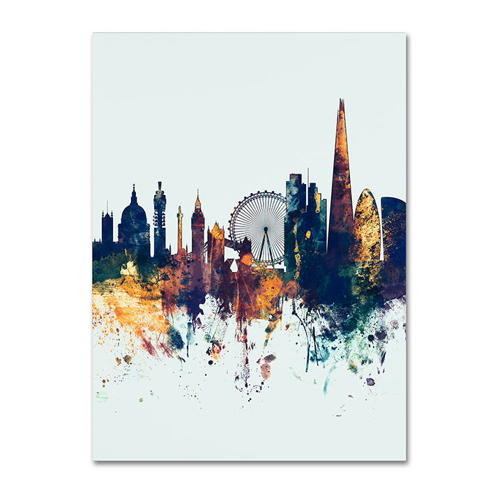 Michael Tompsett London Skyline Tall Blue 14 x 19 Canvas Art Image 1