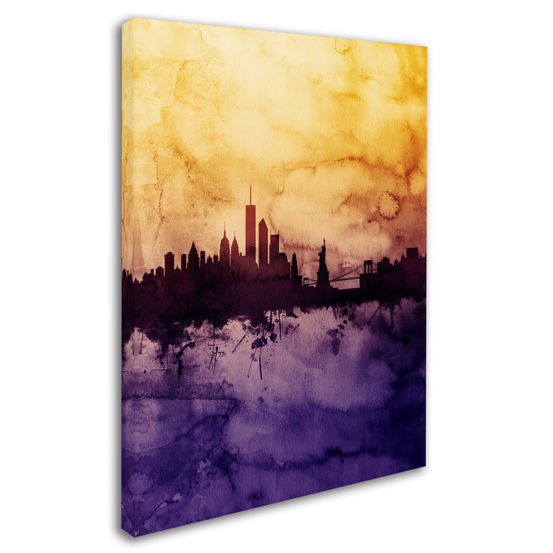 Michael Tompsett York Skyline Tall Yellow 14 x 19 Canvas Art Image 3