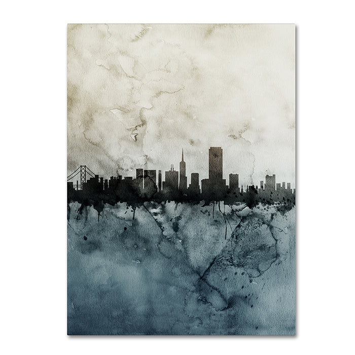 Michael Tompsett San Francisco Skyline Tall 2 14 x 19 Canvas Art Image 1