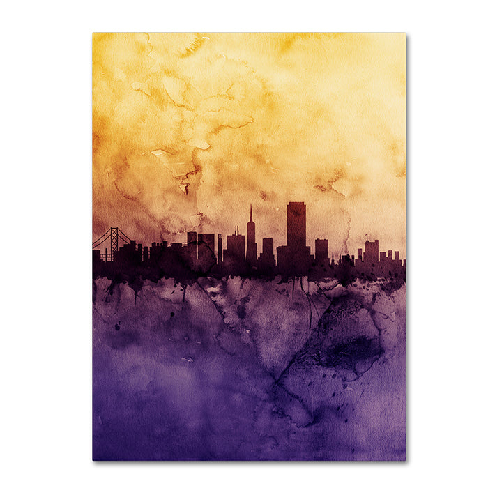 Michael Tompsett San Francisco Skyline Tall 14 x 19 Canvas Art Image 1