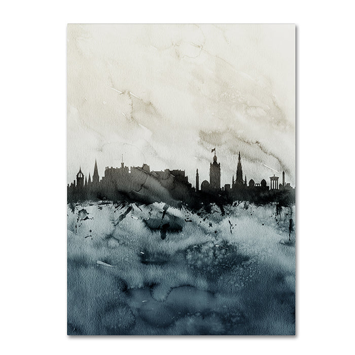 Michael Tompsett Edinburgh Skyline Tall 14 x 19 Canvas Art Image 1