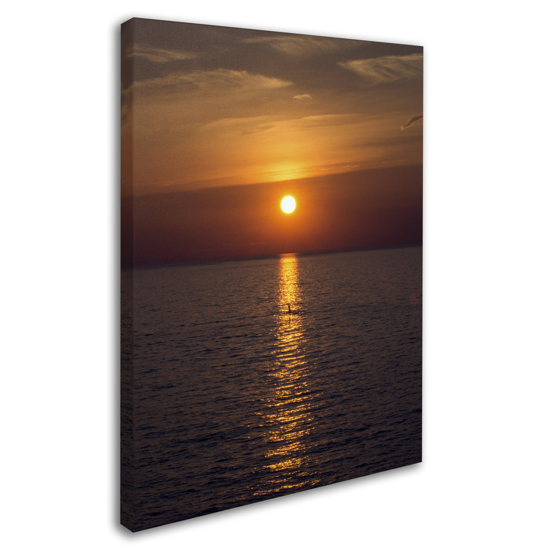 Kurt Shaffer Sunset Paddleboard 14 x 19 Canvas Art Image 3