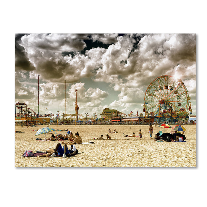 Philippe Hugonnard Coney Island Beach 14 x 19 Canvas Art Image 1