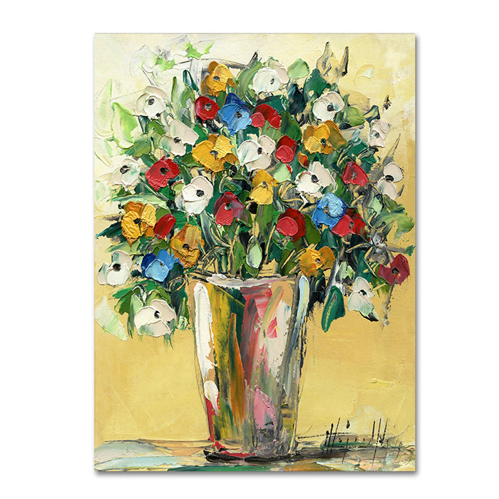 Hai Odelia Spring Flowers in a Vase 9 14 x 19 Canvas Art Image 1