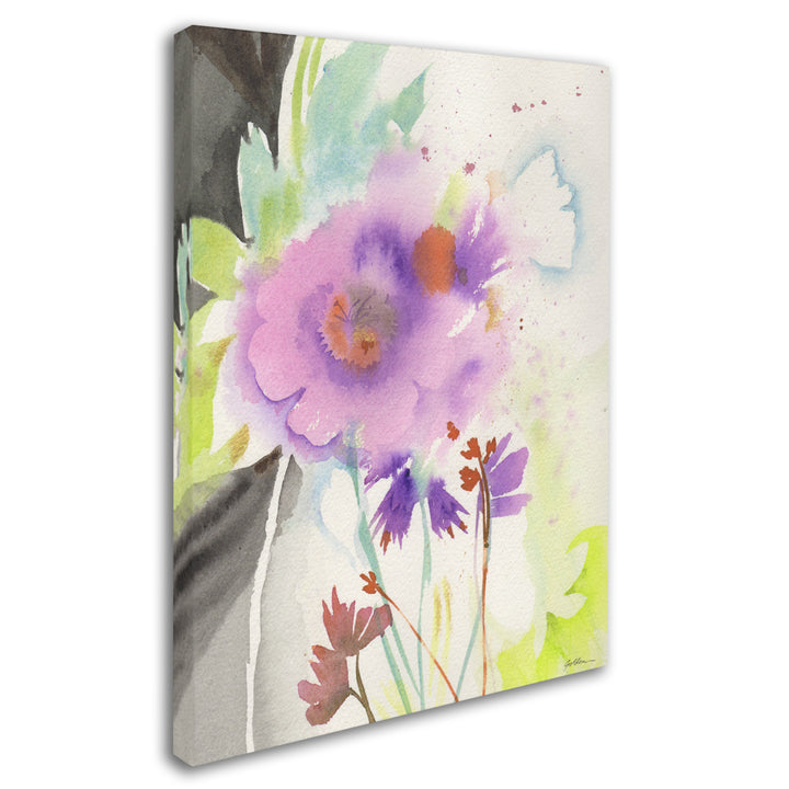 Sheila Golden Mauve Garden Shadows 14 x 19 Canvas Art Image 3