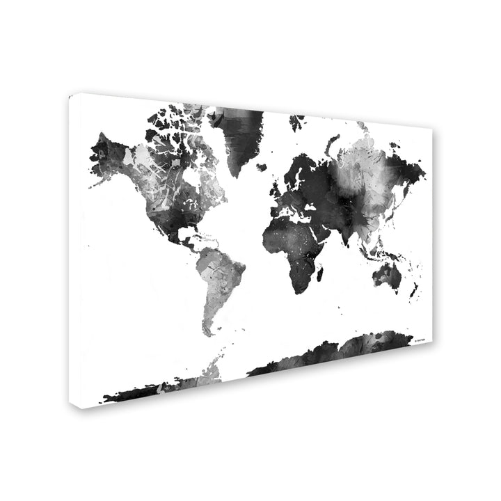 Marlene Watson World Map BG-1 14 x 19 Canvas Art Image 3