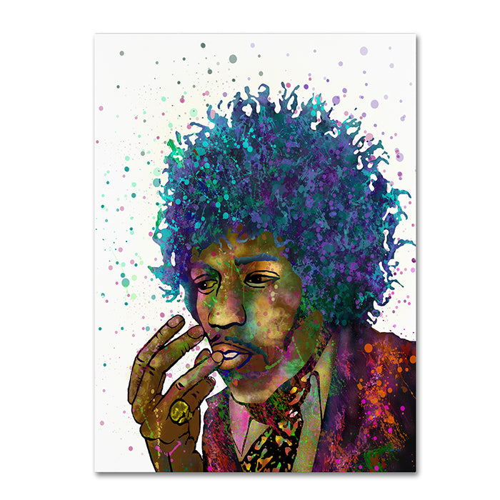 Marlene Watson Jimi Hendrix 14 x 19 Canvas Art Image 1