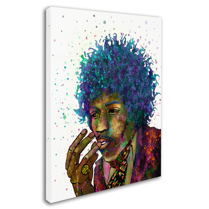 Marlene Watson Jimi Hendrix 14 x 19 Canvas Art Image 3