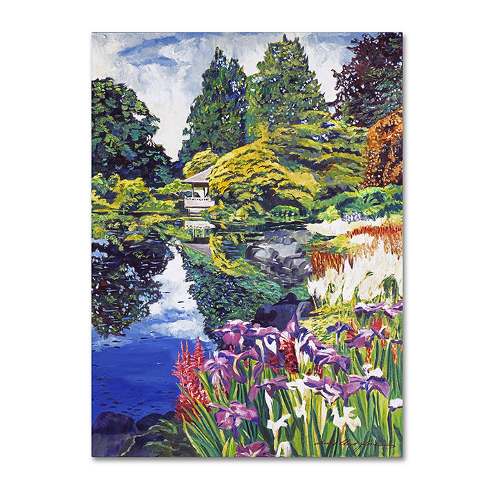 David Lloyd Glover Tea House Lake 14 x 19 Canvas Art Image 1