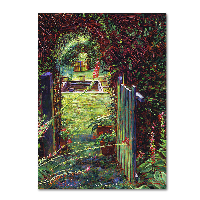 David Lloyd Glover Wicket Garden Gate 14 x 19 Canvas Art Image 1