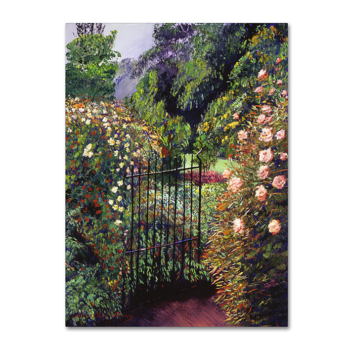 David Lloyd Glover Quiet Garden Entrance 14 x 19 Canvas Art Image 1