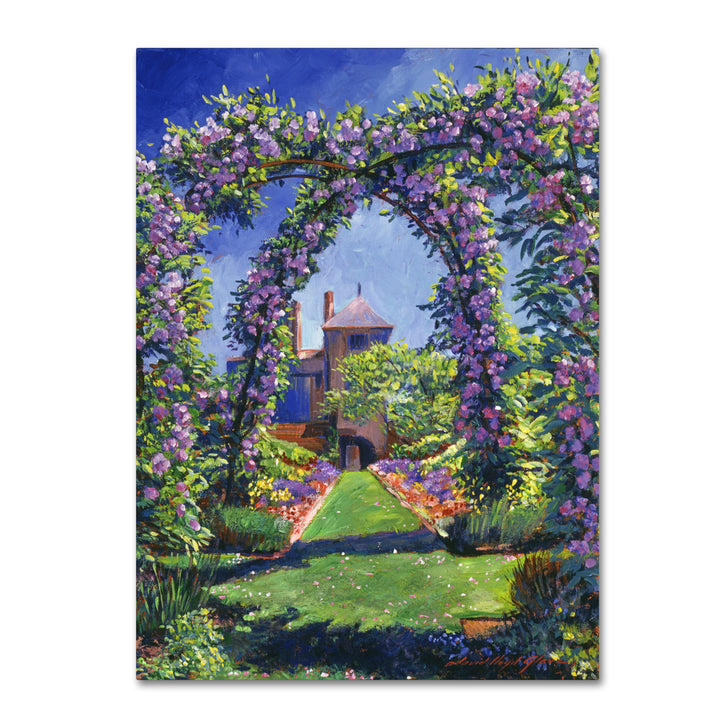 David Lloyd Glover English Rose Arbor 14 x 19 Canvas Art Image 2