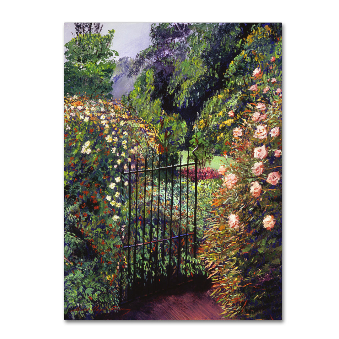 David Lloyd Glover Quiet Garden Entrance 14 x 19 Canvas Art Image 2