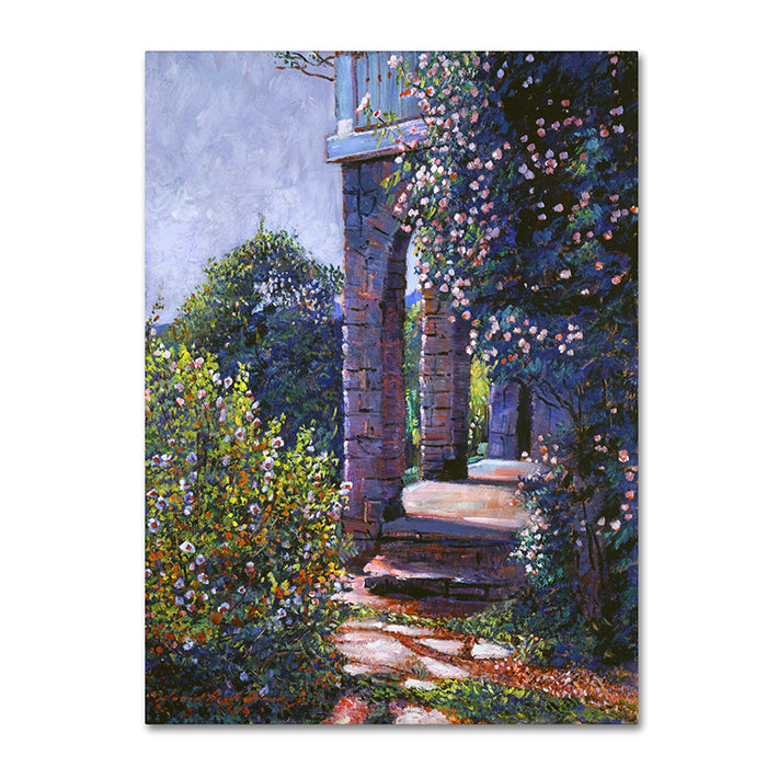 David Lloyd Glover Climbing Roses 14 x 19 Canvas Art Image 1