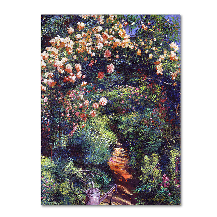 David Lloyd Glover Rose Arbor Pathway 14 x 19 Canvas Art Image 1