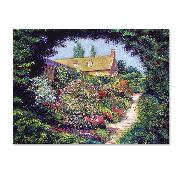 David Lloyd Glover English Garden Stroll 14 x 19 Canvas Art Image 1