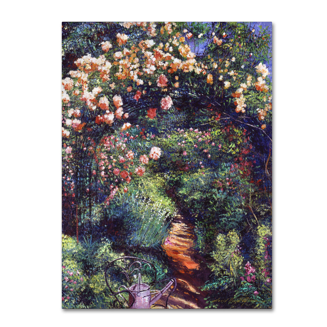 David Lloyd Glover Rose Arbor Pathway 14 x 19 Canvas Art Image 2