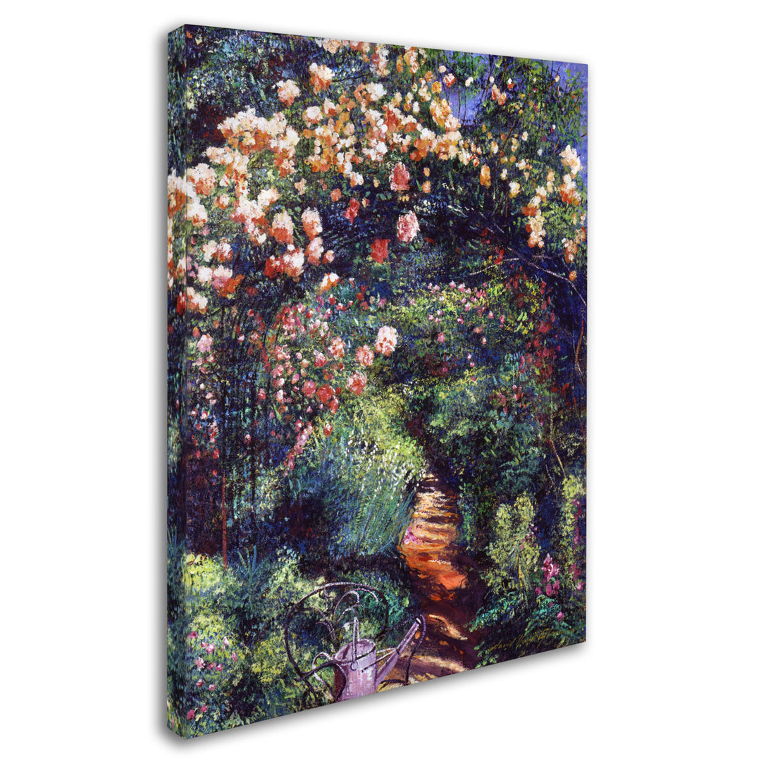 David Lloyd Glover Rose Arbor Pathway 14 x 19 Canvas Art Image 3