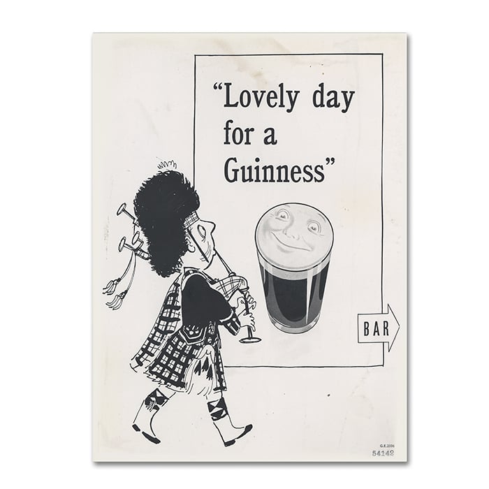 Guinness Brewery Lovely Day For A Guinness IV 14 x 19 Canvas Art Image 1