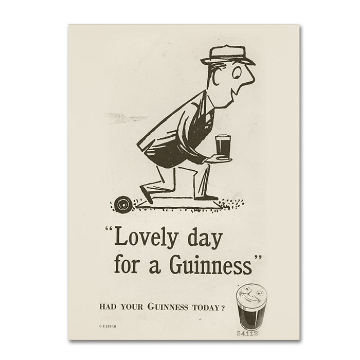 Guinness Brewery Lovely Day For A Guinness II 14 x 19 Canvas Art Image 1