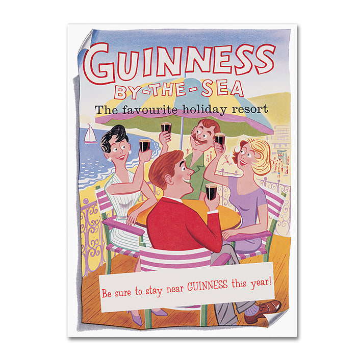 Guinness Brewery Guinness By The Sea 14 x 19 Canvas Art Image 1