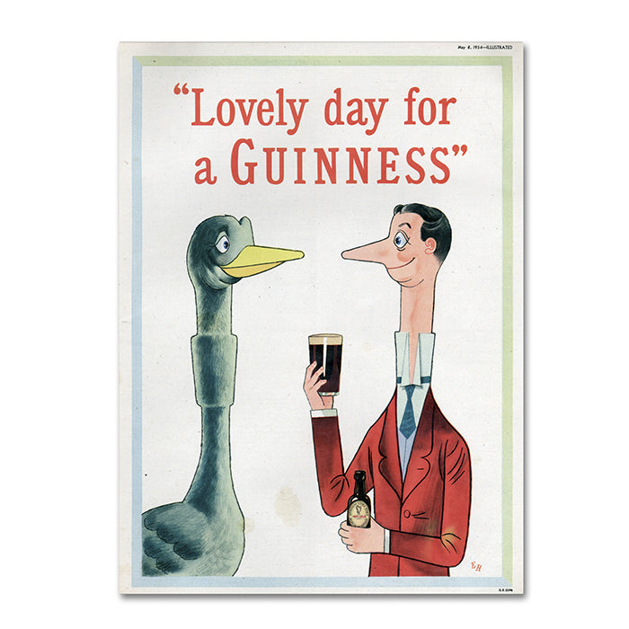 Guinness Brewery Lovely Day For A Guinness XIII 14 x 19 Canvas Art Image 1