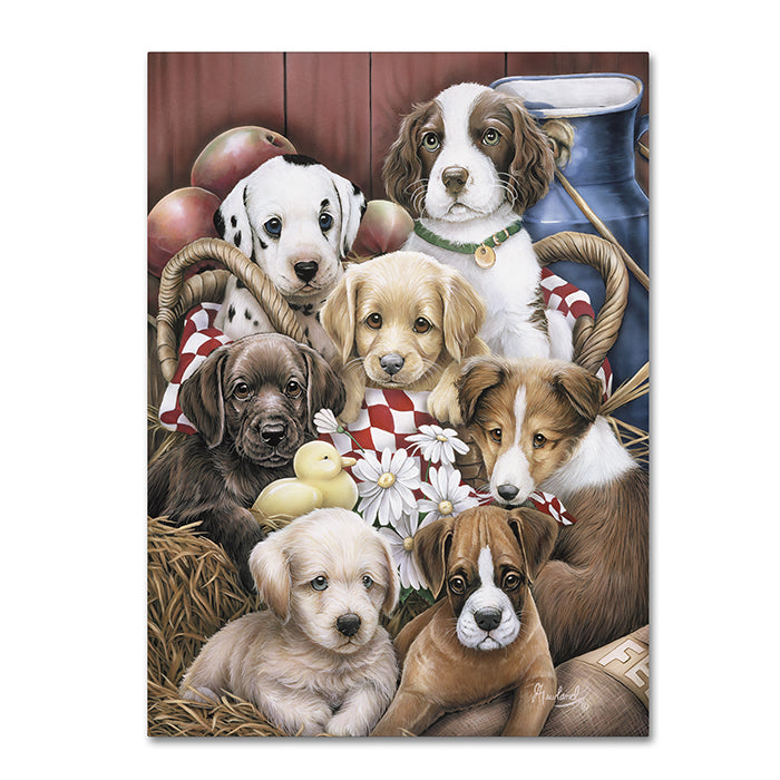 Jenny Newland Puppy Pals 14 x 19 Canvas Art Image 1