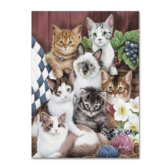 Jenny Newland Cuddly Kittens 14 x 19 Canvas Art Image 1