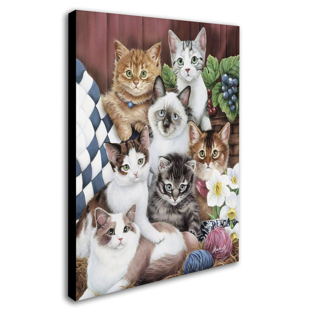 Jenny Newland Cuddly Kittens 14 x 19 Canvas Art Image 3