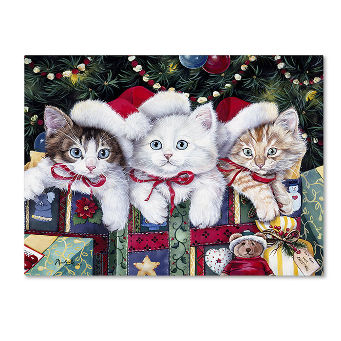 Jenny Newland Meowy Christmas 14 x 19 Canvas Art Image 1