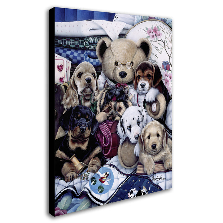 Jenny Newland Puppy Party 14 x 19 Canvas Art Image 3