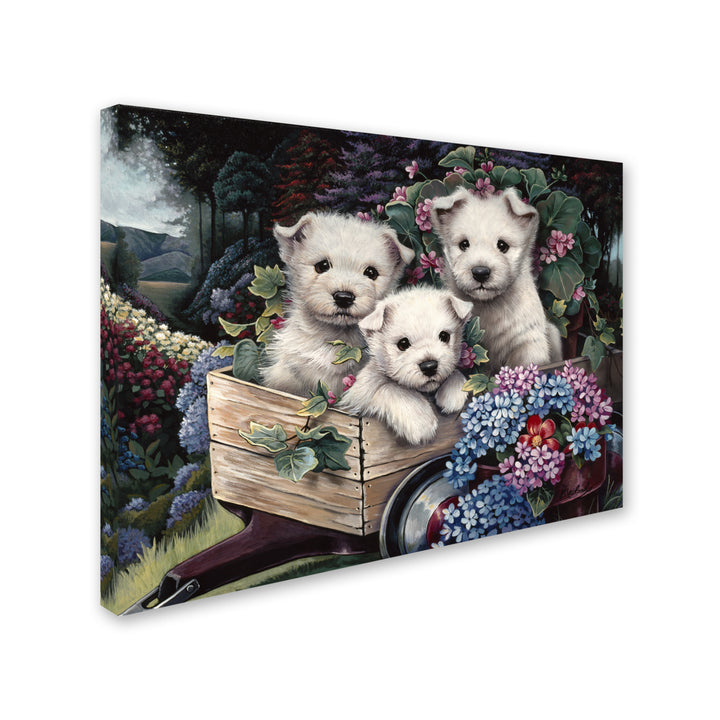 Jenny Newland Lovable Westies 14 x 19 Canvas Art Image 3