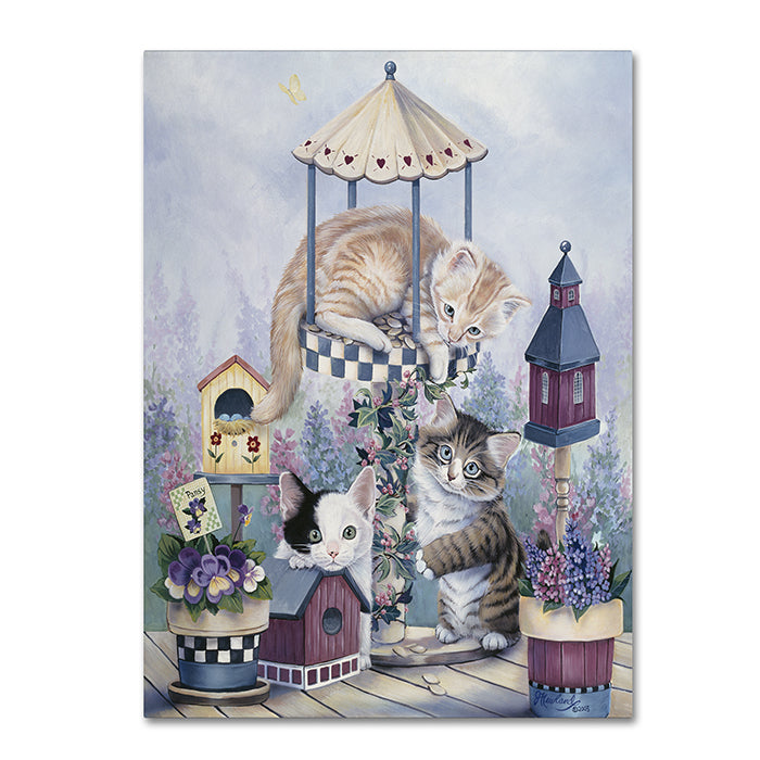 Jenny Newland Cat Carousel 14 x 19 Canvas Art Image 1