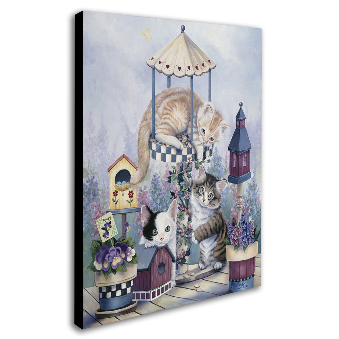 Jenny Newland Cat Carousel 14 x 19 Canvas Art Image 3