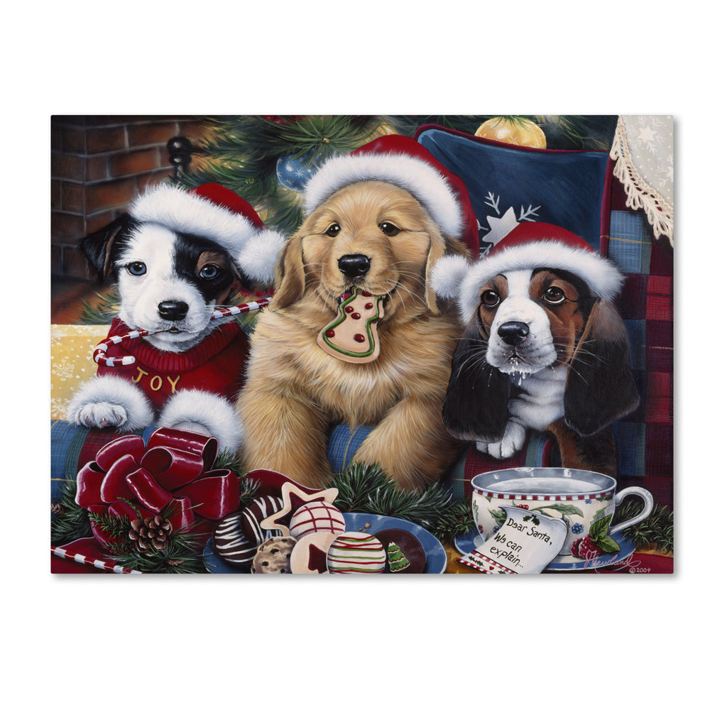 Jenny Newland Sawry Santa Paws 14 x 19 Canvas Art Image 2