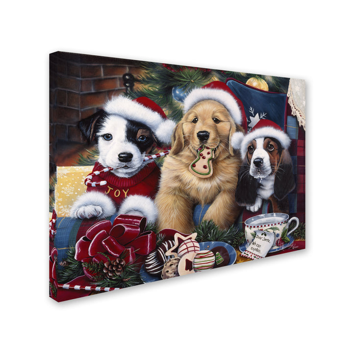 Jenny Newland Sawry Santa Paws 14 x 19 Canvas Art Image 3