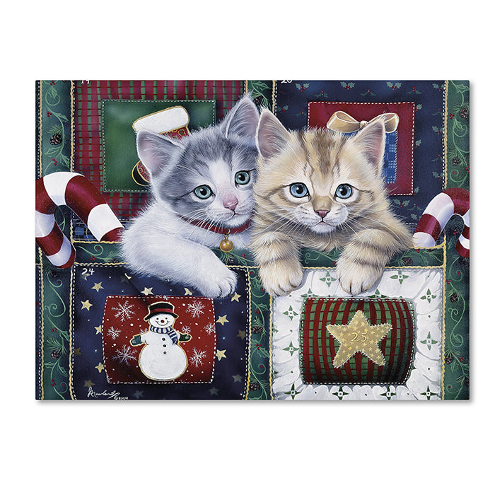 Jenny Newland Christmas Calendar Kittens 14 x 19 Canvas Art Image 1