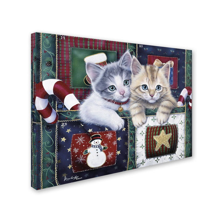 Jenny Newland Christmas Calendar Kittens 14 x 19 Canvas Art Image 3