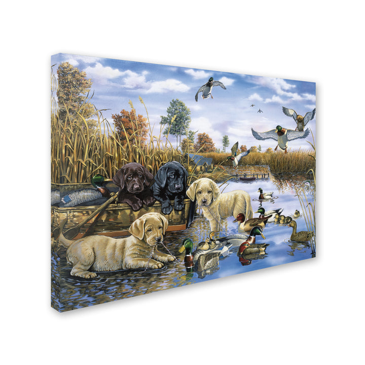 Jenny Newland A Playful Tail Waggin Day 14 x 19 Canvas Art Image 3