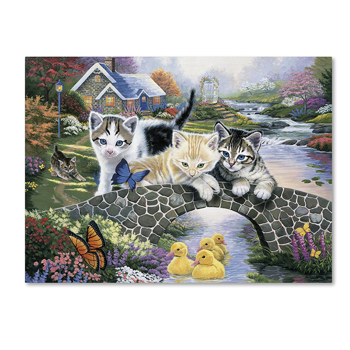 Jenny Newland A Purrfect Day 14 x 19 Canvas Art Image 1