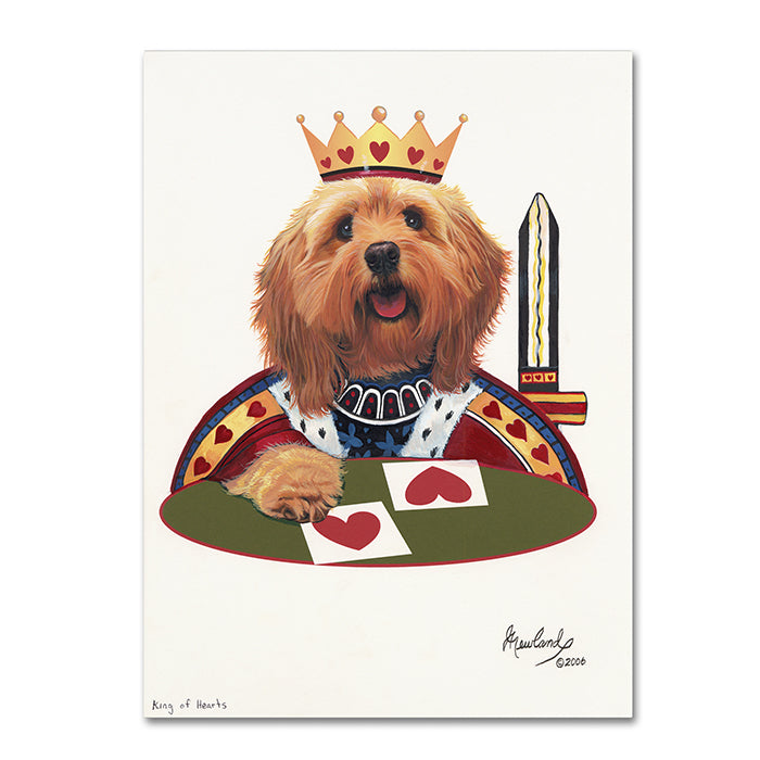 Jenny Newland King Of Hearts 14 x 19 Canvas Art Image 1